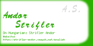 andor strifler business card